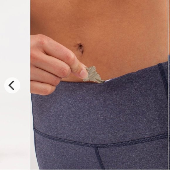 Lululemon Gather & Crow Crop Heathered Deep Indigo Size 6 - Picture 3 of 13